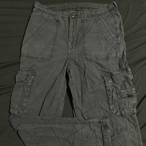 American Eagle Stretch Cargo Jogger- Women’s Size 10, Grey Wash